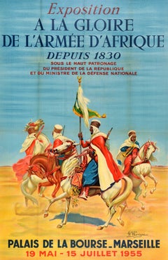 Original Vintage Poster Glory Of The African Army French Foreign Legion Benigni