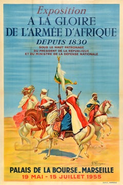Poster originale d'epoca Gloria dell'esercito africano Legione straniera francese Benigni