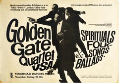 Original Vintage-Poster Golden Gate, Quartett, Spiritualitäten, Volks Lieder, Ballett, Musik