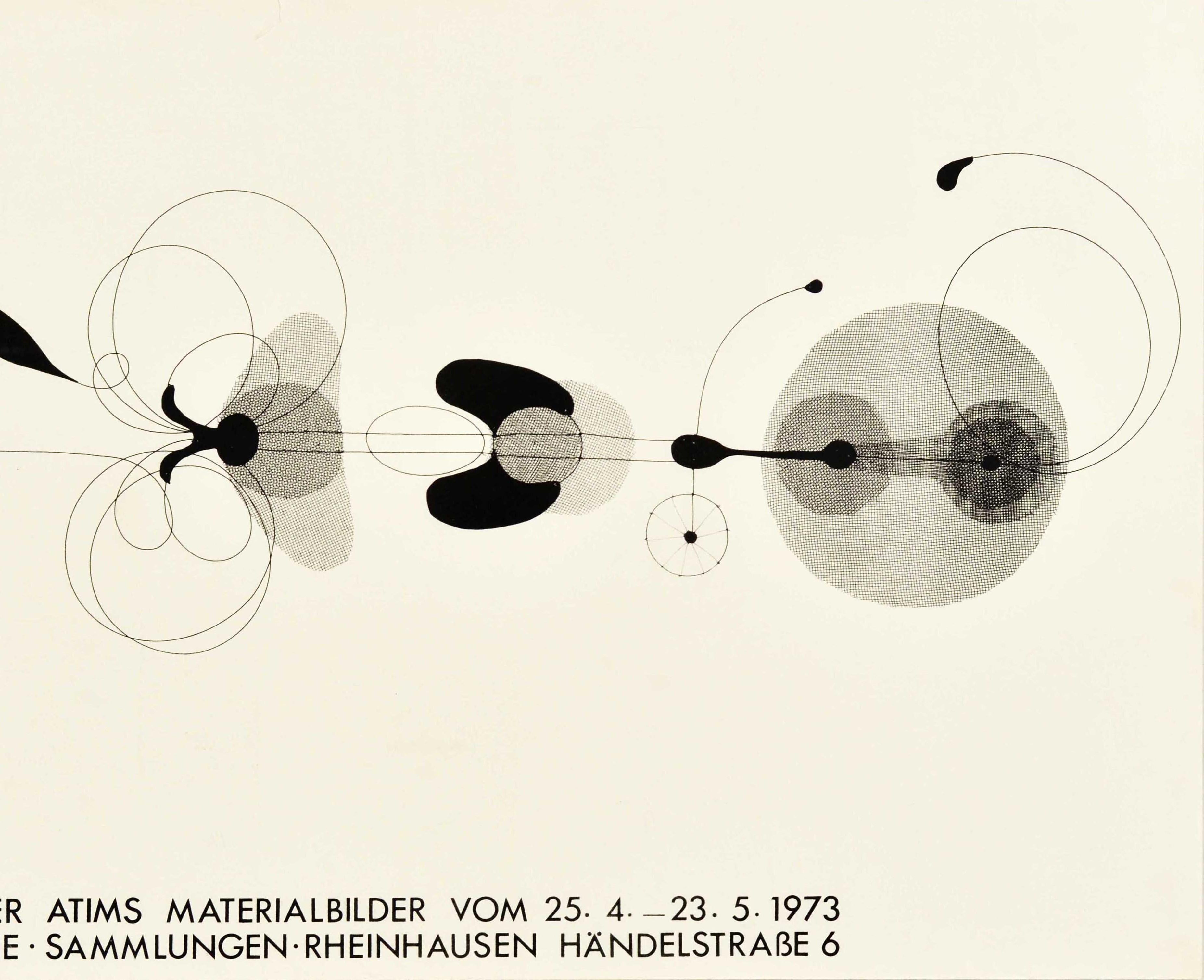 Original Vintage Poster Gotzinger Atims Materialbilder Rheinhausen Abstract Art - White Print by Unknown