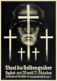 Original Vintage Poster Honour The War Graves WWI Charity Ehret Die Heldengraber