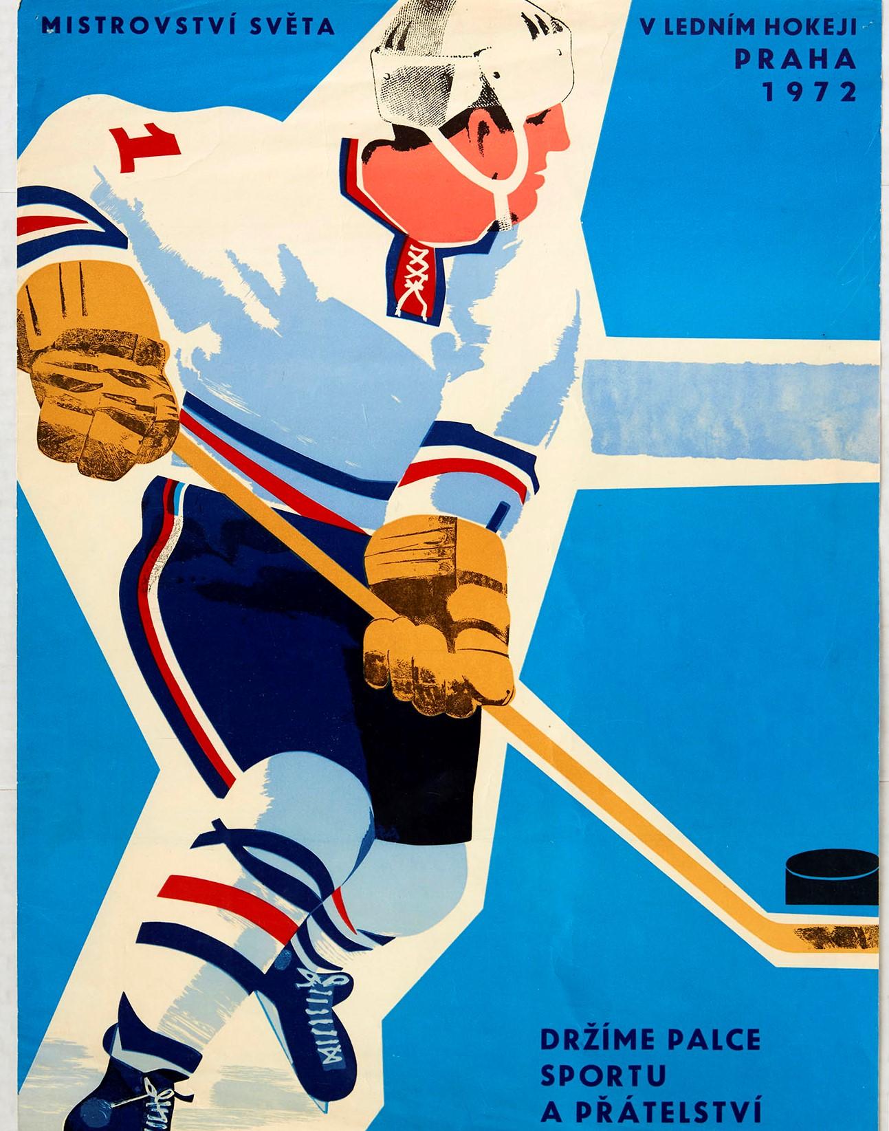 vintage hockey poster