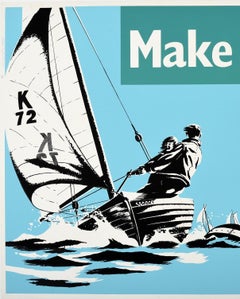 Original Vintage Poster Make Selling Plain Sailing Motivation Sport Theme Design