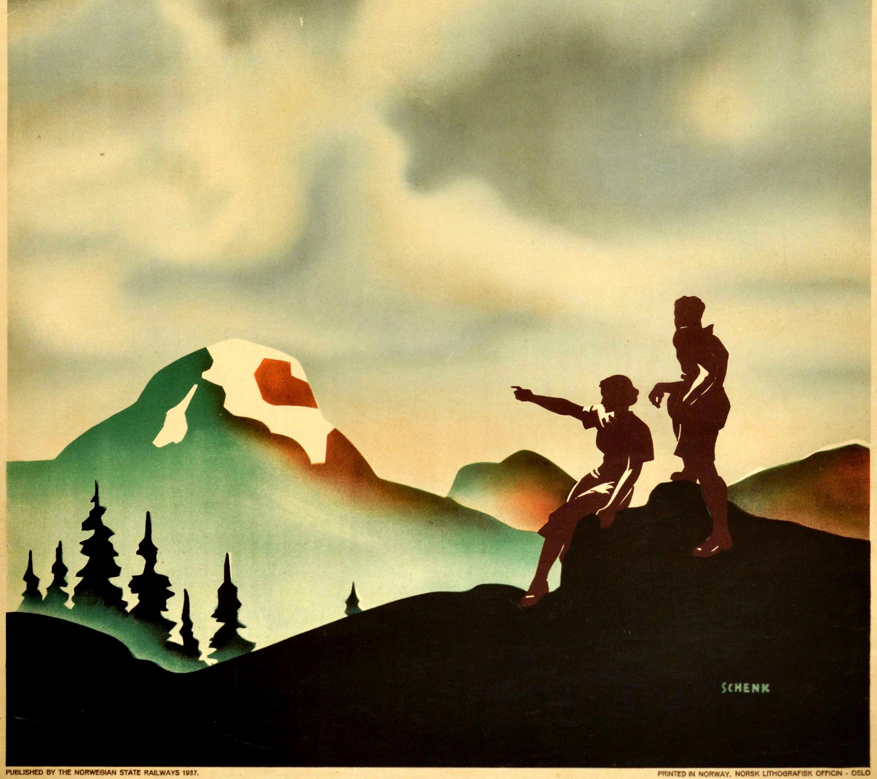 vintage hiking poster