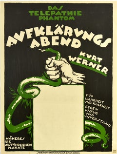 Original Vintage-Poster Telepathie Phantom Telepathie Phantom Werner Schlange Wahrheit