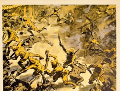 Original Vintage Poster The Storming Of Shwegyin By Indian Troops WWII Battle