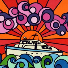 Original Vintage Propaganda Poster Fidel Castro Granma Yacht Cuba Revolution
