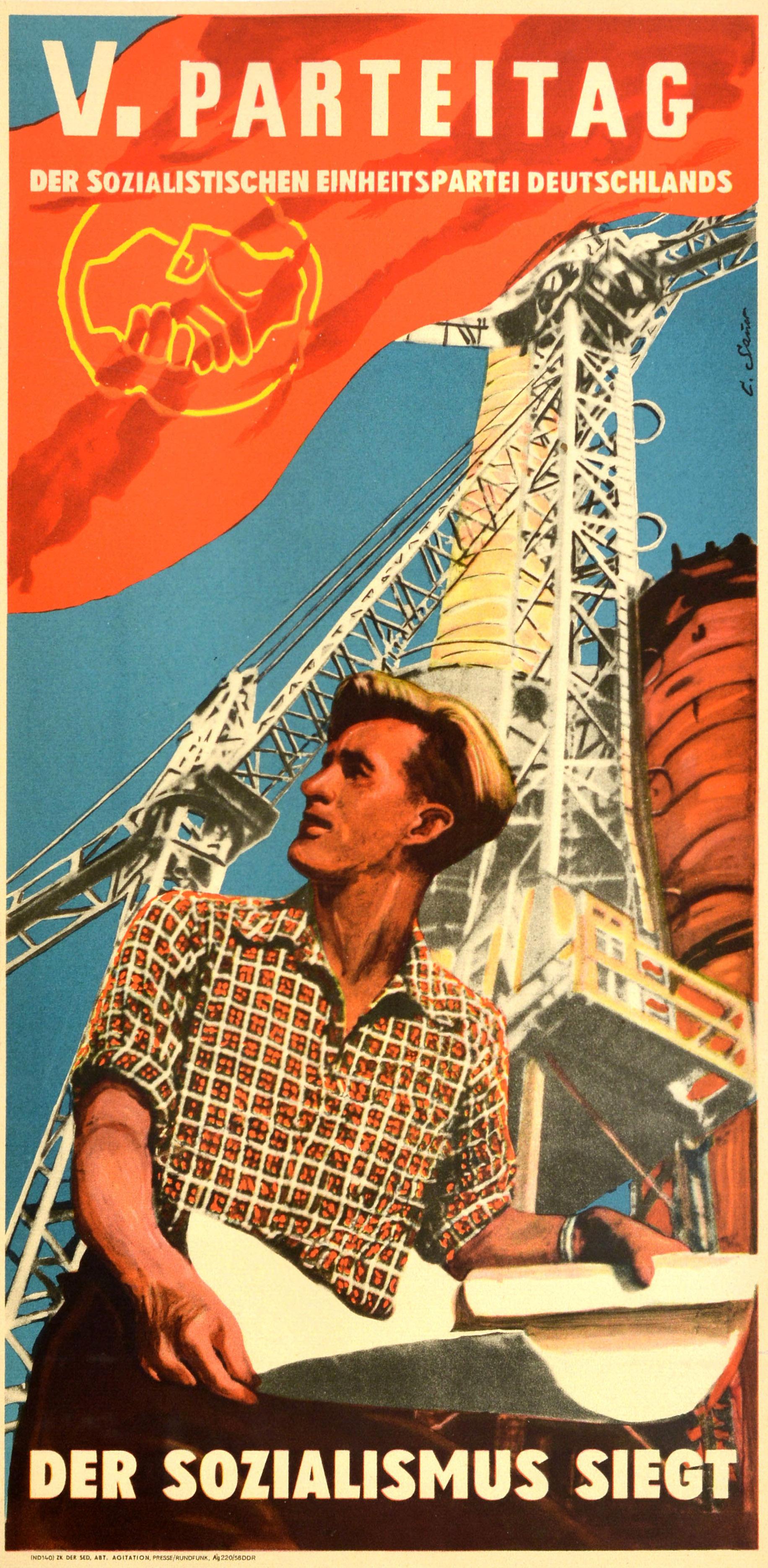 Unknown Print - Original Vintage Propaganda Poster Socialism Wins Socialist Unity Party Germany