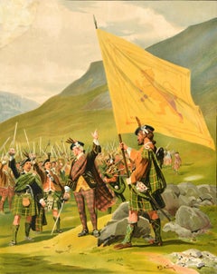 Original Vintage Railway Travel Advertising Poster Deeside Braemar Scotland LNER