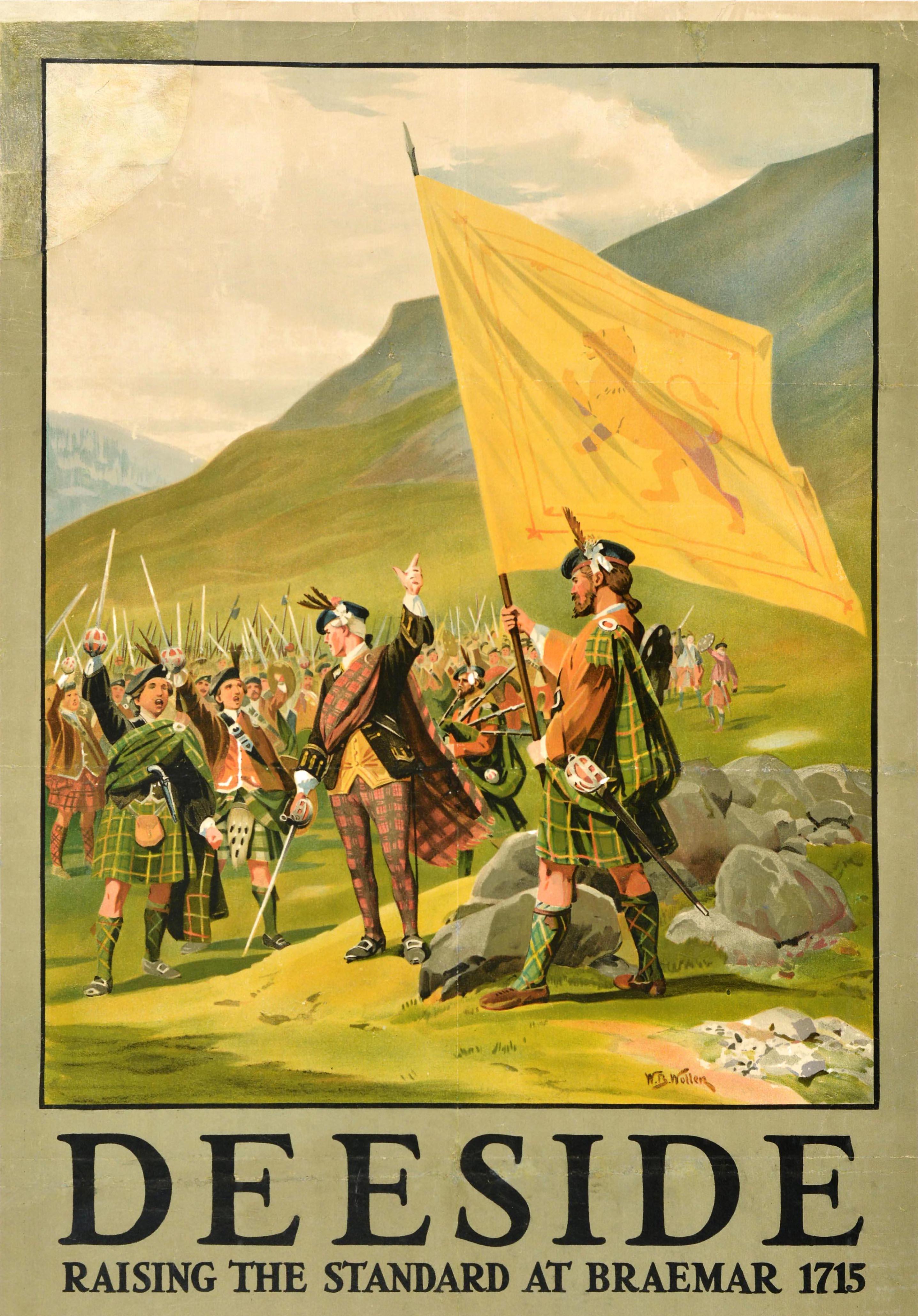 Poster pubblicitario ferroviario d'epoca Deeside Braemar Scozia LNER - Print Marrone di Unknown