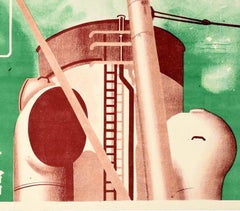 Original Vintage Recruitment Poster Product Design Japan Foreign Export Industry