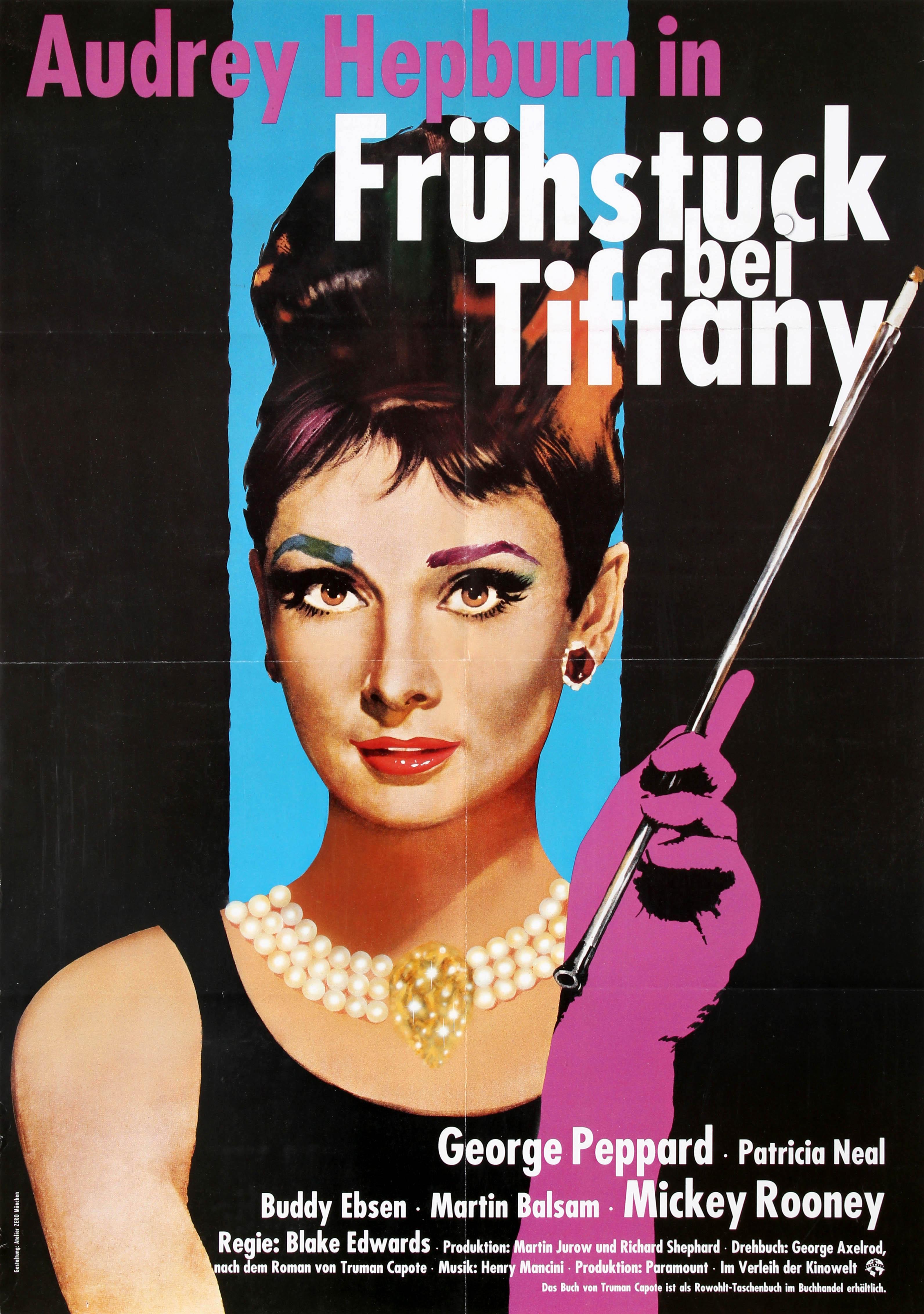 Unknown - Original Vintage ReRelease Film Poster For Breakfast At Tiffany's  Audrey Hepburn For Sale at 1stDibs