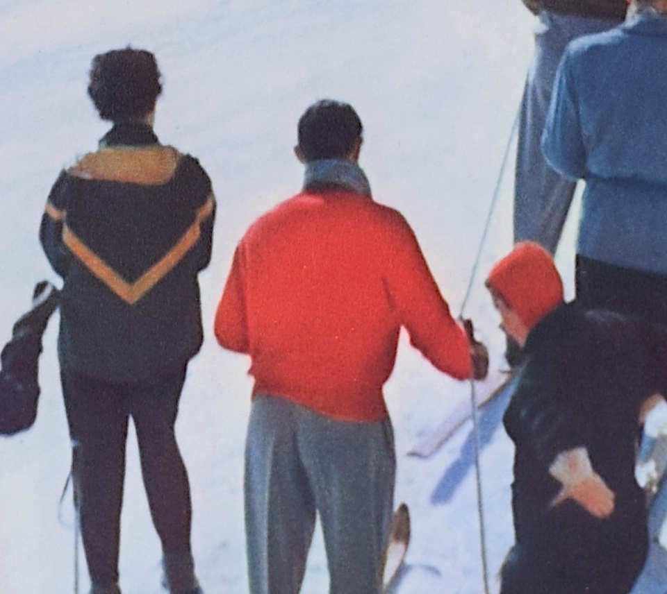 Originales Vintage-Ski-Poster, Les champs de neige de Val d'Isere, Vintage – Print von Unknown
