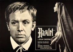 Poster cinematografico sovietico originale d'epoca Amleto William Shakespeare Film USSR