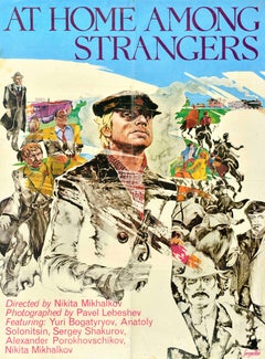 Originales sowjetisches Vintage-Filmplakat „ At Home Among Strangers Friend To Foes“, UdSSR