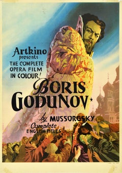 Original Vintage Soviet Movie Poster Musical Drama Boris Godunov Mussorgsky