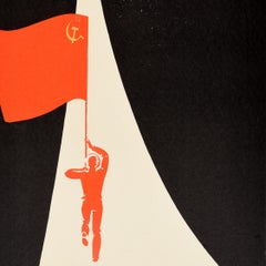 Original Vintage Soviet Propaganda Poster Space Travel Through Worlds Ages USSR