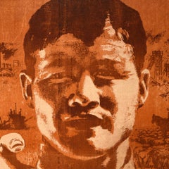 Original Vintage Soviet Union Propaganda Poster Kazakhstan Anniversary KSSR USSR