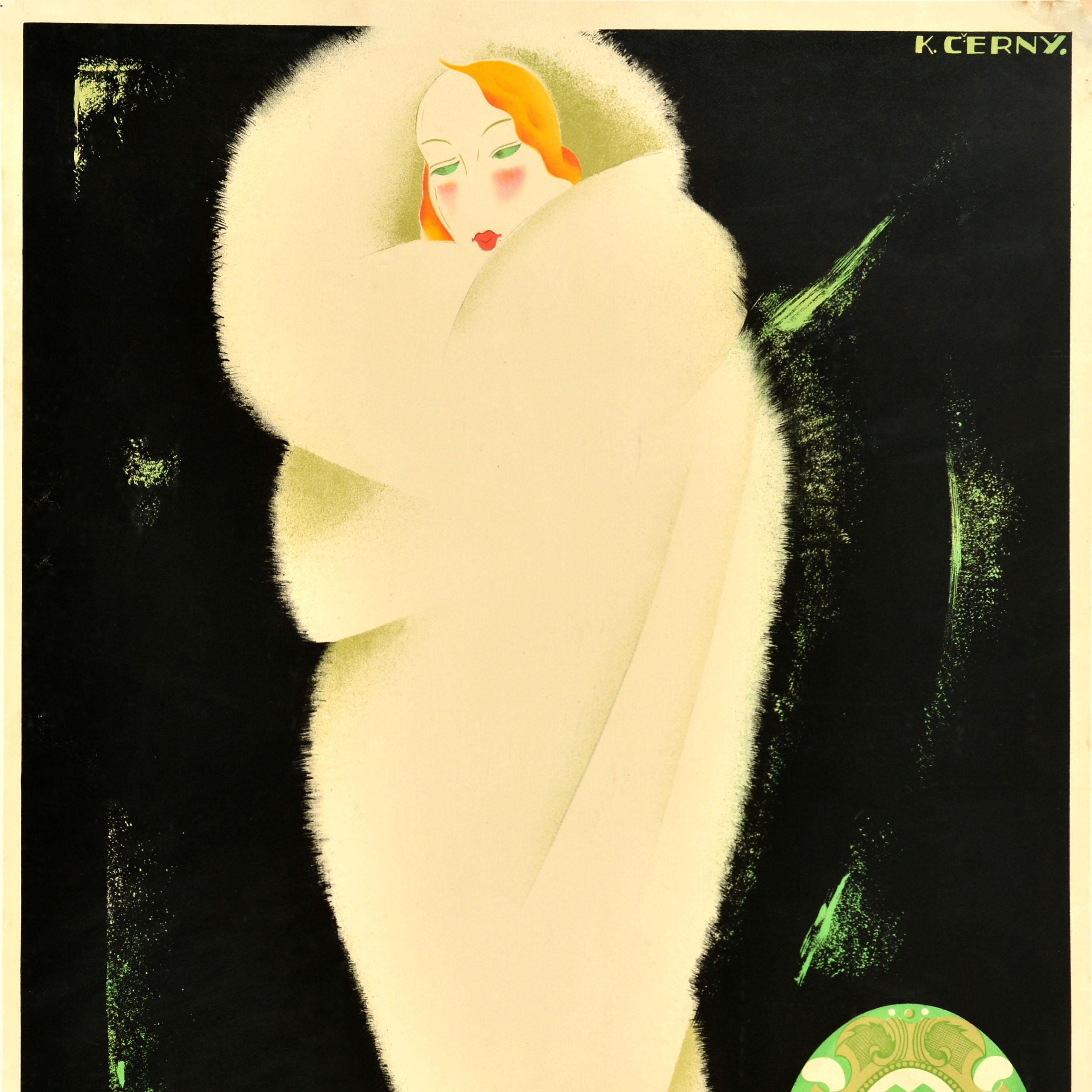 Original Vintage Spanish Advertising Poster Tapbioles Y Pirretas Fur Clothing - Art Deco Print by Unknown