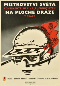 Original Vintage Sport Poster World Championship Continental Individual Final
