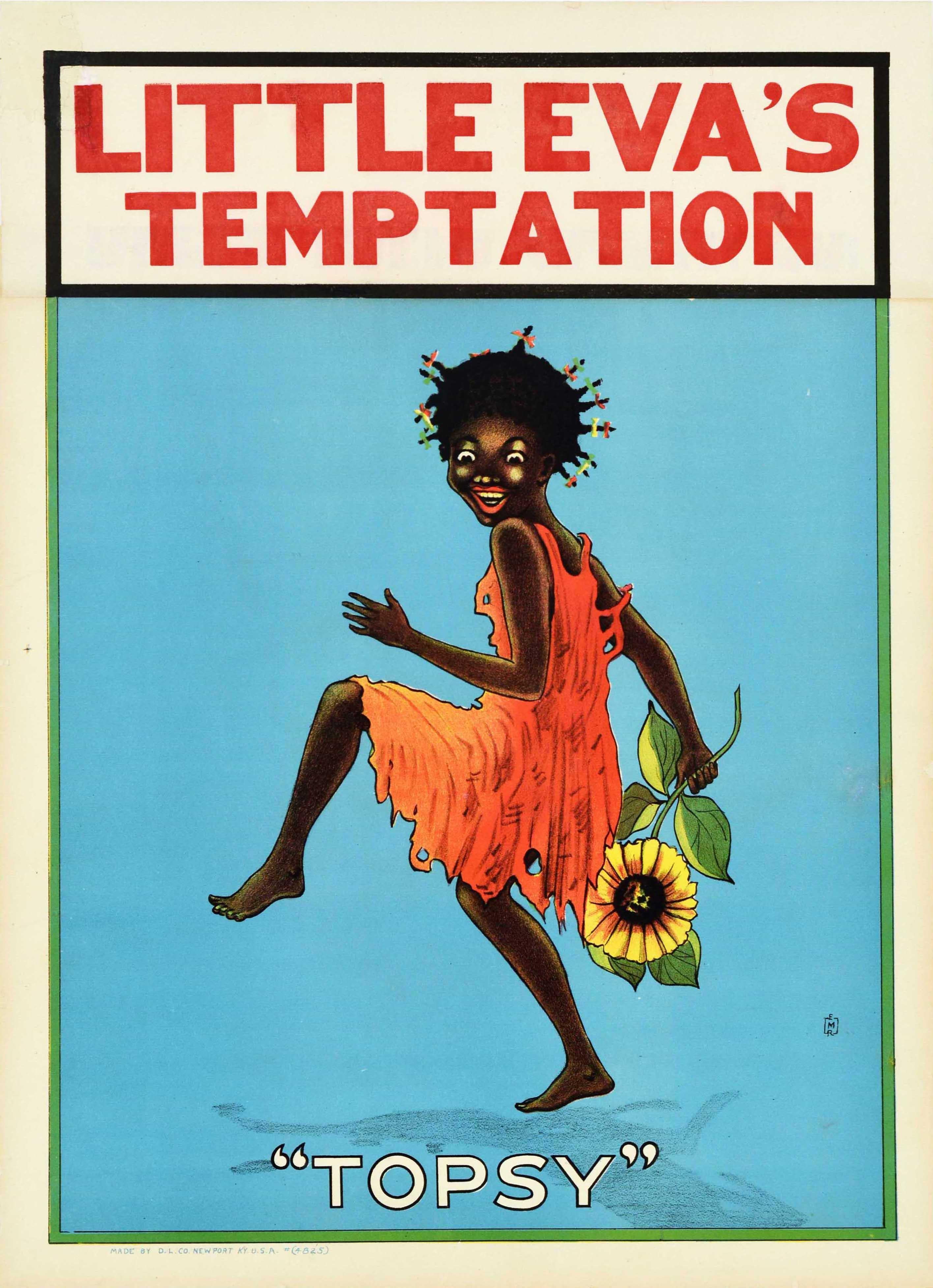 Unknown Print - Original Vintage Theatre Poster Little Evas Temptation Topsy Uncle Toms Cabin