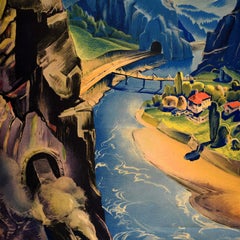 Original Vintage Travel Poster Bulgaria Balkans Angel Tilov Art Deco Bulgariya