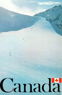 Original-Vintage-Reiseplakat, Kanada, Skilanglauf, Wintersport, Bergskifahren
