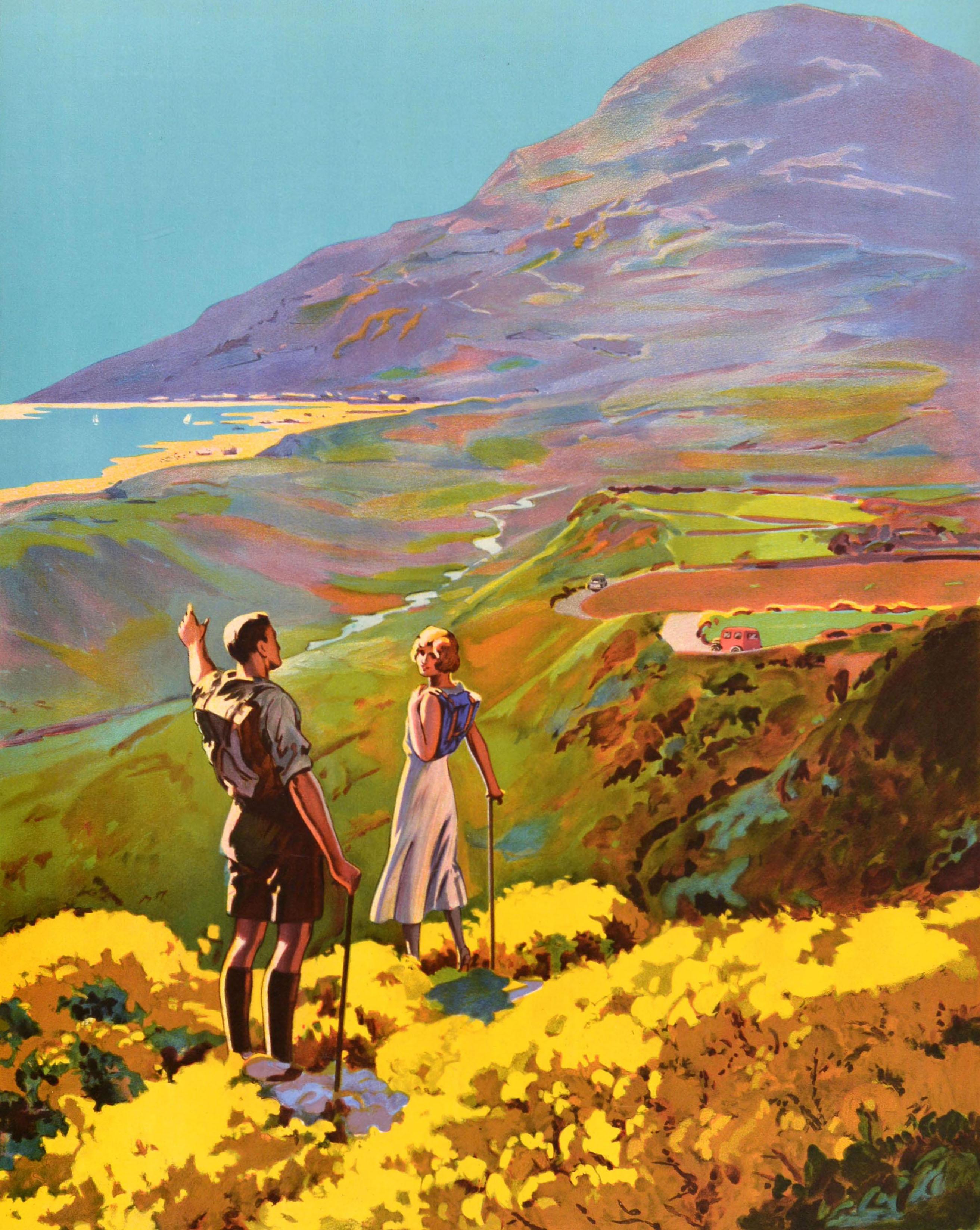 Poster di viaggio originale d'epoca Come To Ulster Anchor Line Irlanda del Nord - Print di Unknown