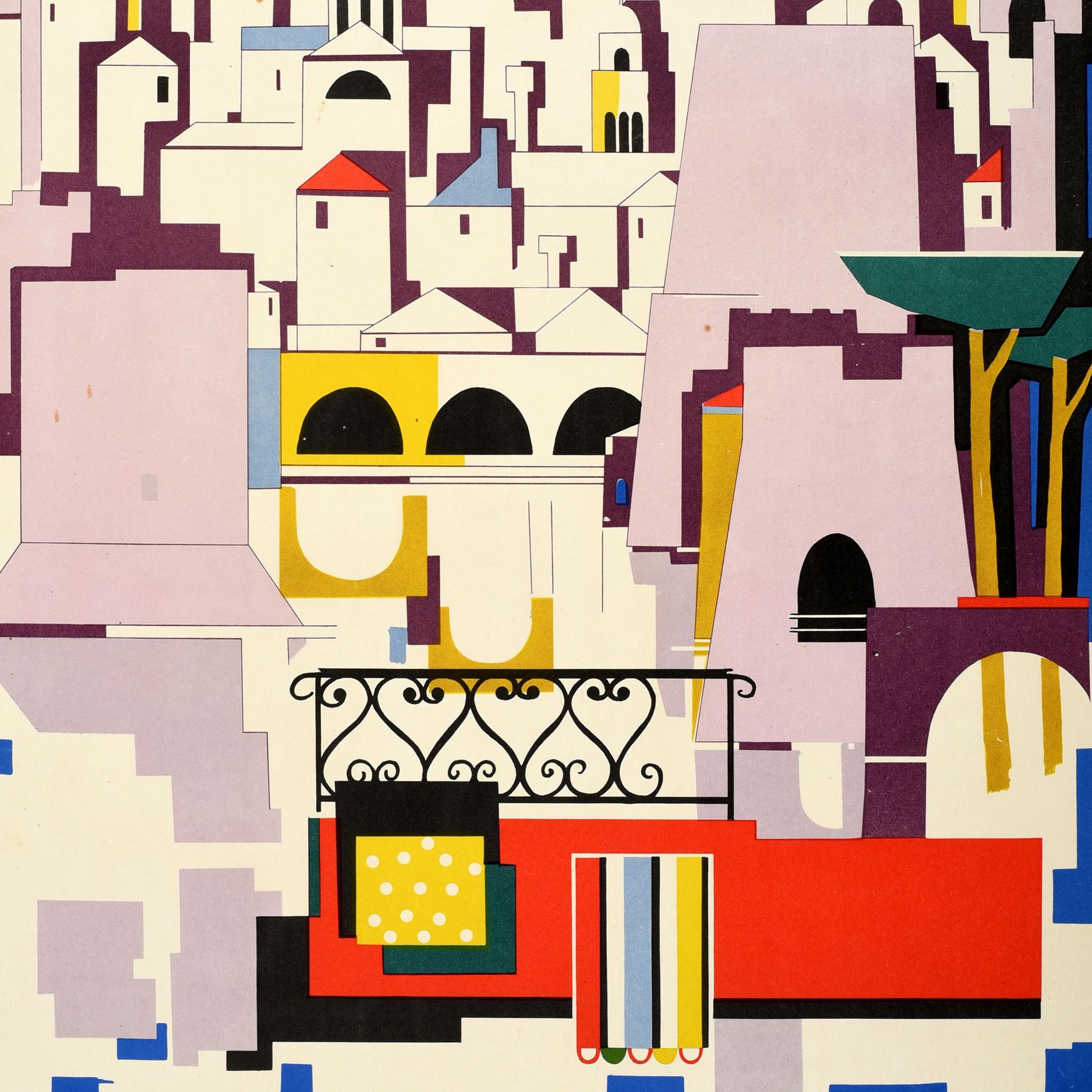 Original Vintage-Reiseplakat Dubrovnik, Jugoslawien, Kroatien, Moderne der Mitte des Jahrhunderts – Print von Unknown