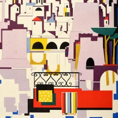 Original Vintage Travel Poster Dubrovnik Yugoslavia Croatia Midcentury Modern