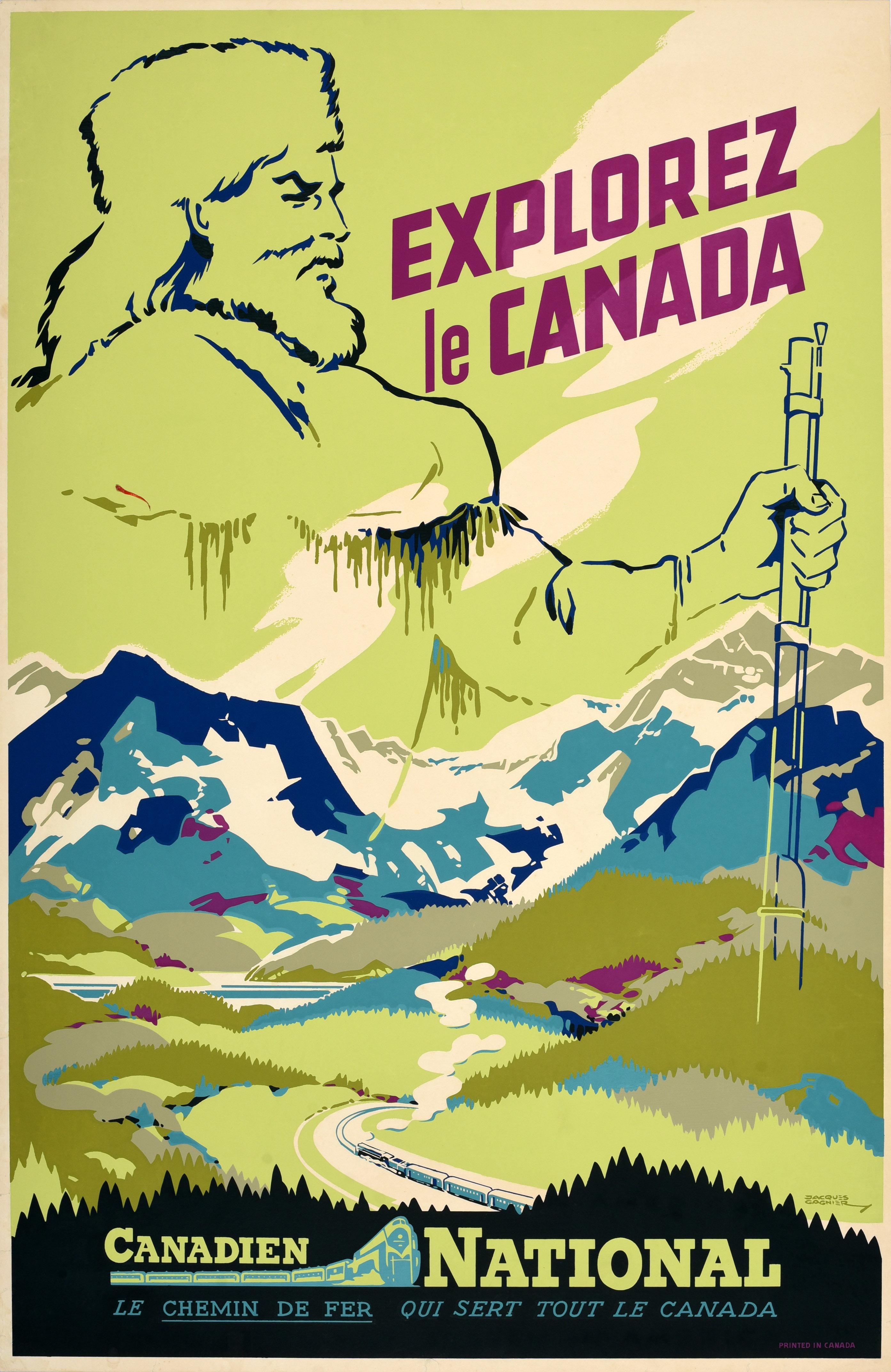 Unknown Print - Original Vintage Travel Poster Explore Canada Canadian National Railways Gagnier