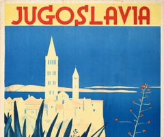 Original Vintage Travel Poster Jugoslavia Putnik Beograd Tourism Yugoslavia Art