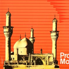 Affiche de voyage originale Lufthansa Proche Et Moyen Orient, près du Moyen-Orient