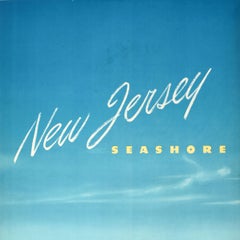 Original Vintage Travel Poster New Jersey Seashore Pennsylvania Railroad Beach