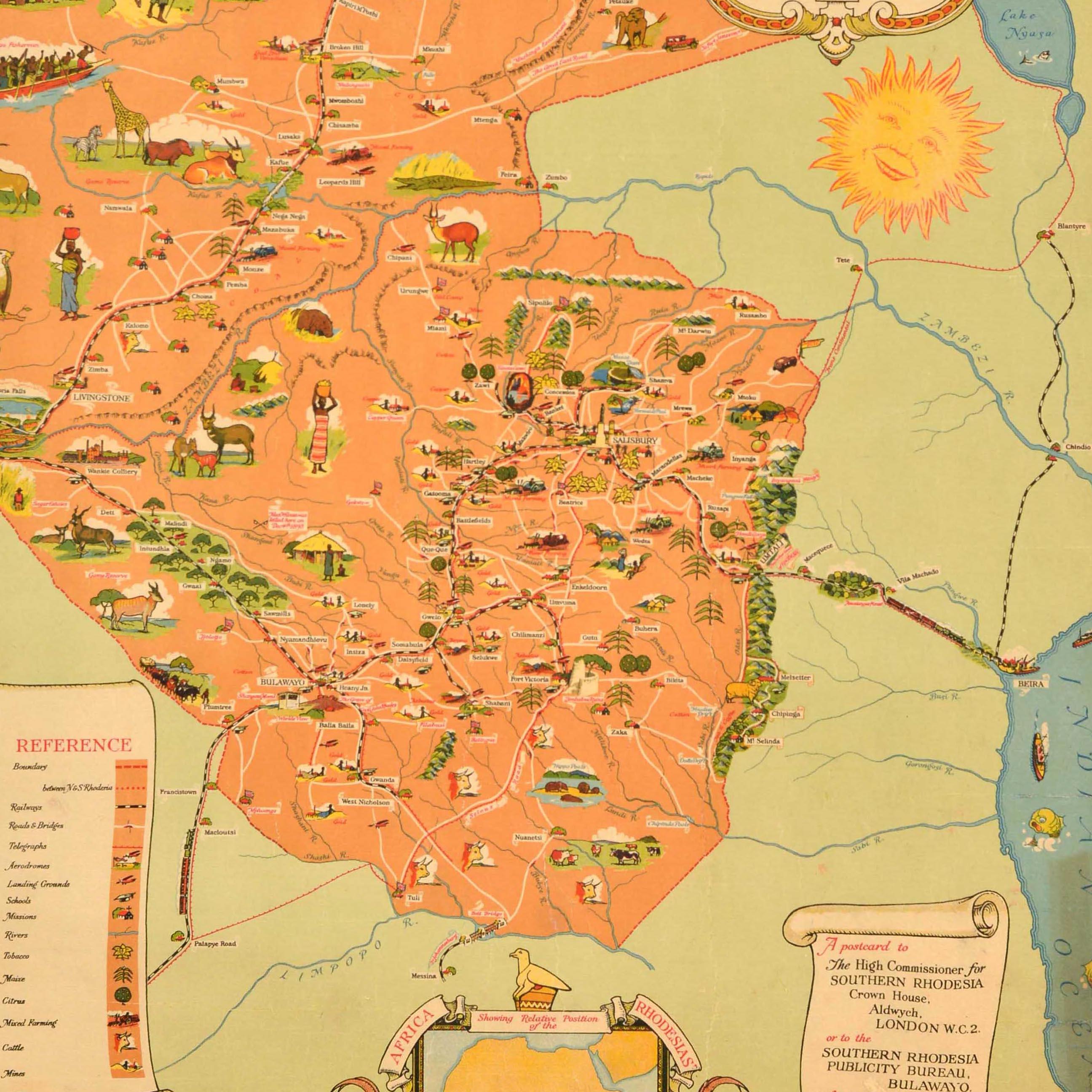 rhodesia map africa