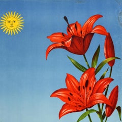 Original Vintage Travel Poster St Moritz Les Bains Switzerland Albert Steiner