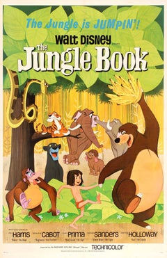 Original Vintage Walt Disney Movie Poster For The Family Classic The Jungle Book