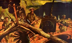 Original Vintage War Propaganda Poster They Too Buy Victory Bonds Canada WWII