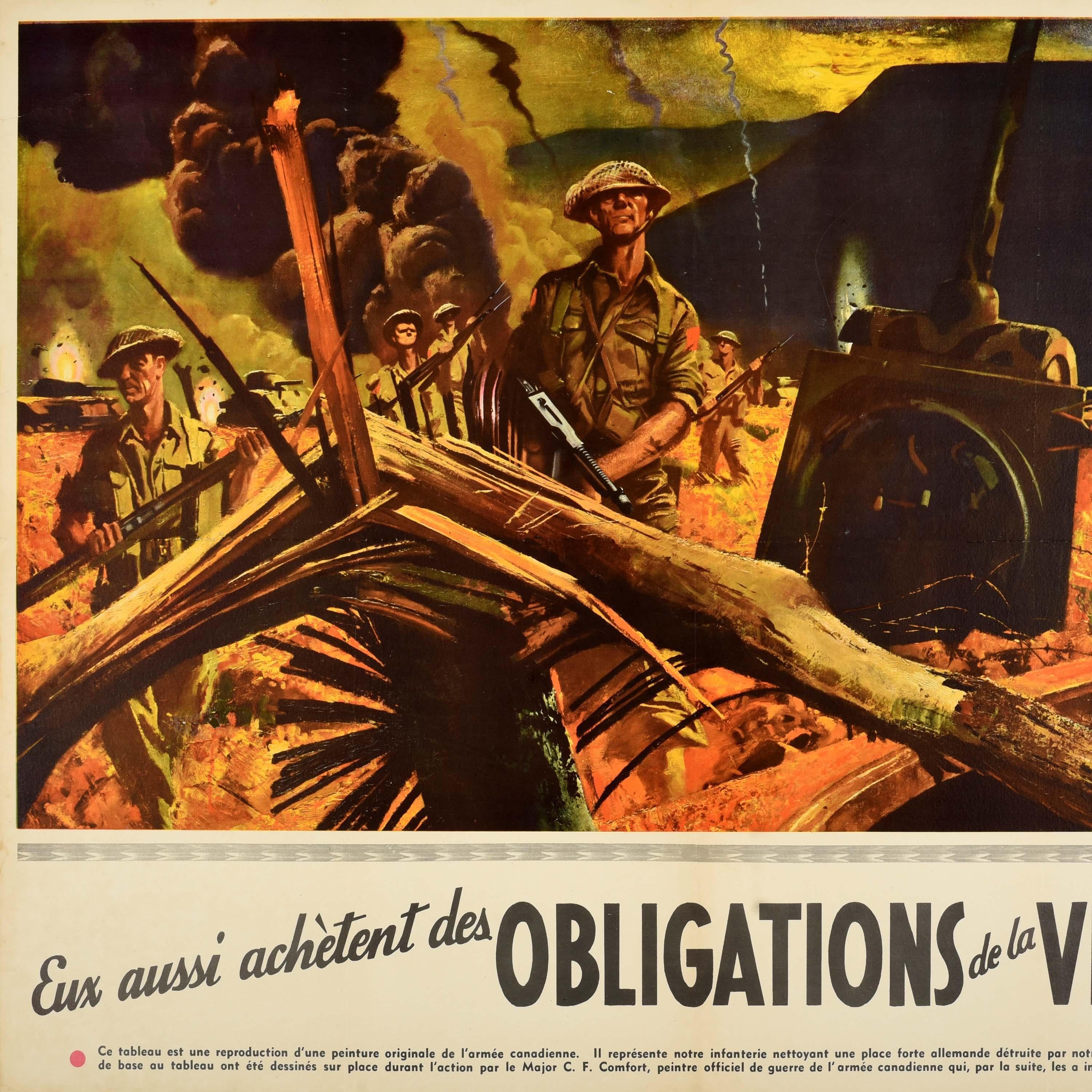 Poster originale di propaganda di guerra d'epoca Anche loro comprano i Victory Bonds Canada WWII - Print Marrone di Unknown