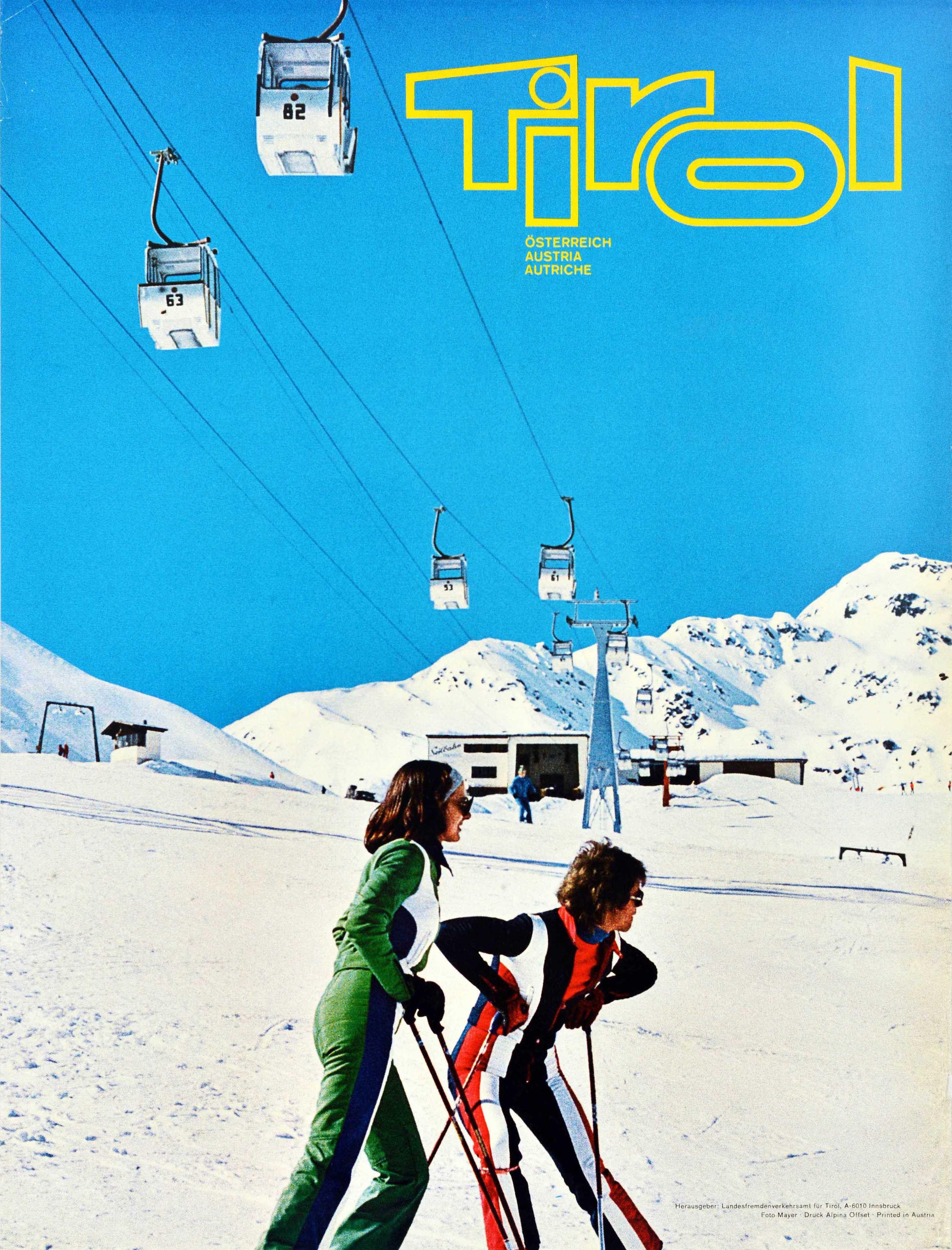 Travel Austria Ski Lodge Alps Snow 12X16 Inch Framed Art Print 