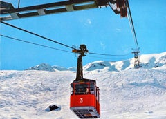 Original Vintage Winter Travel Poster Tirol Autriche Austria Ski Lift Photograph