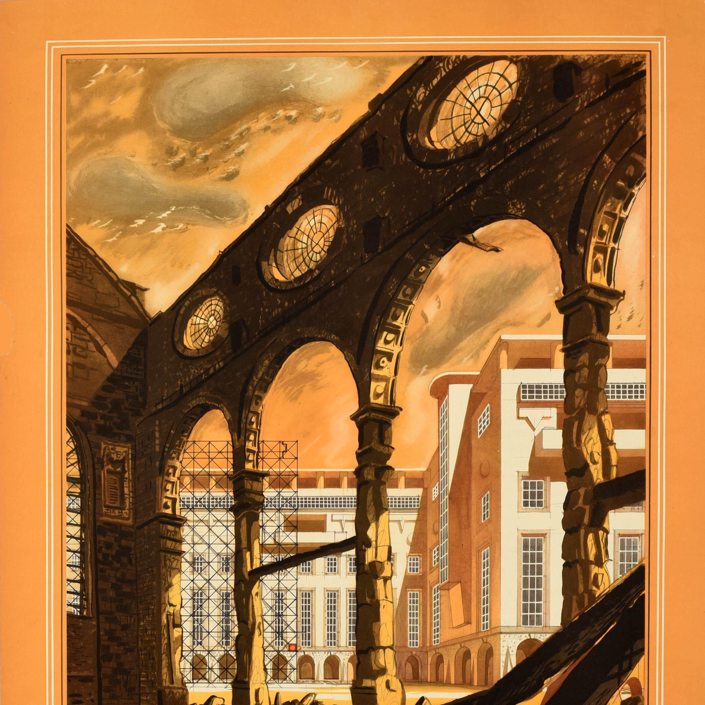 Original-Vintage-Poster, Zweiter Weltkrieg, „Build Prosperity“, Sparen Sie jetzt, Zweiter Weltkrieg (Orange), Print, von Unknown