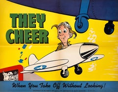Original Vintage WWII Air Force Poster They Cheer