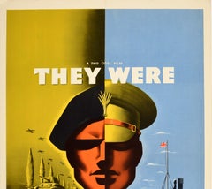 Original Vintage WWII Film Poster They Were Not Divided Tank Division Modernism