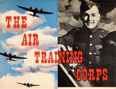Original Vintage WWII Poster Air Training Corps Royal Air Force Cornwall Recruit