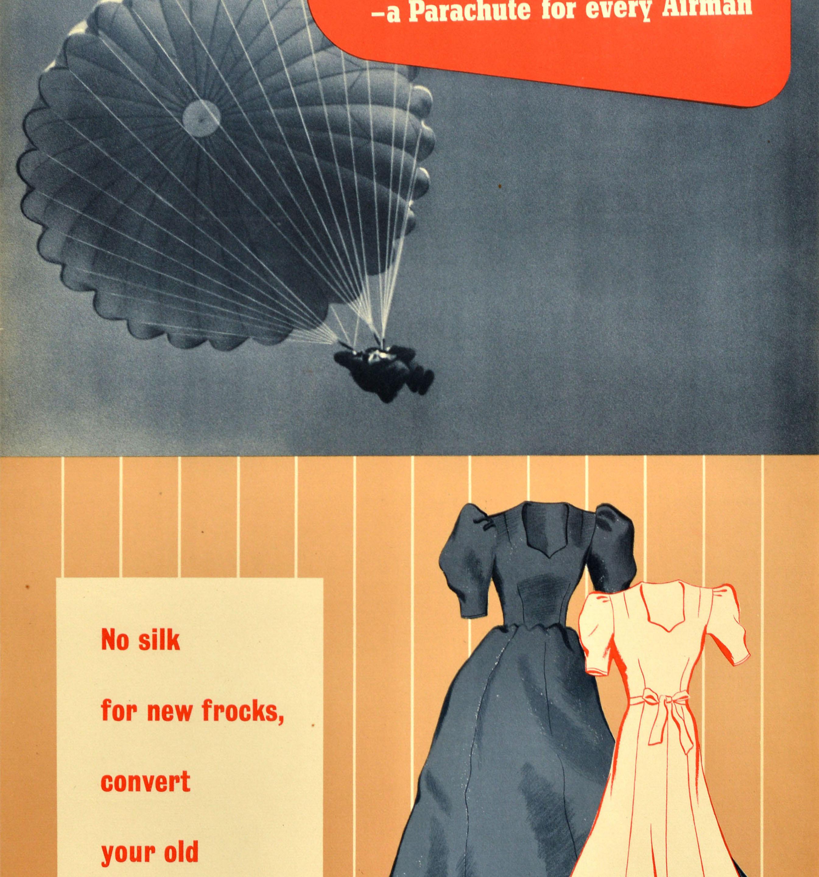 Original Vintage WWII Poster Make Do And Mend Save Buying New Clothing Rationing - Beige Print par Unknown