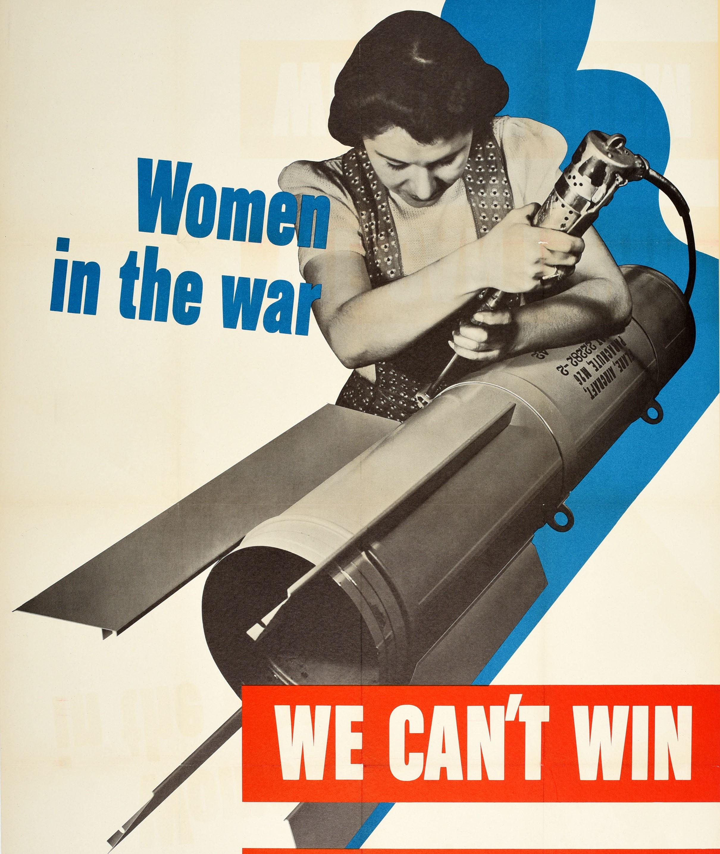 Vintage WWII Women Soldiers Without Guns War WW2 Poster Re-Print A4 2W91