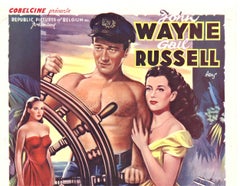 Original "Wake of the Red Witch" vintage Belgium movie poster