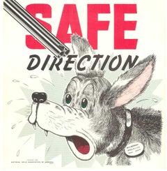 Original Watch Out .. Safe Direction NRS vintage gun safety poster