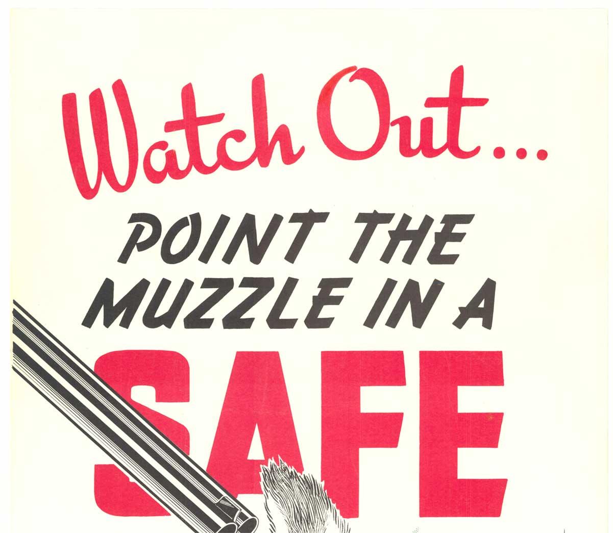 Original Cuidado .. Dirección segura  Póster de seguridad de armas NRS vintage - Print moderno estadounidense de Unknown